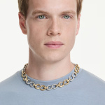 Dextera necklace Round cut, Chain, White, Mixed metal finish